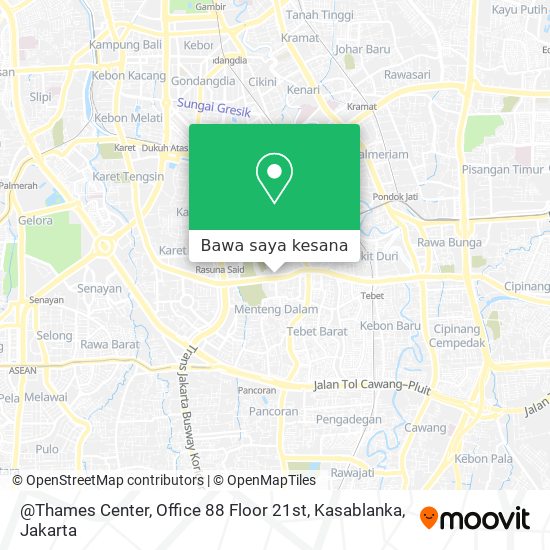 Peta @Thames Center, Office 88 Floor 21st, Kasablanka