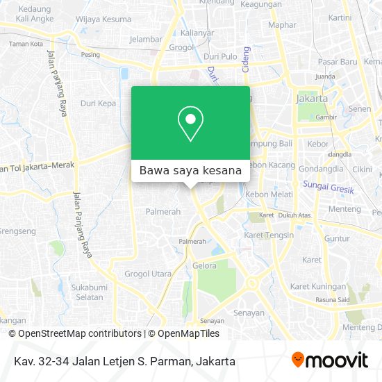 Peta Kav. 32-34 Jalan Letjen S. Parman