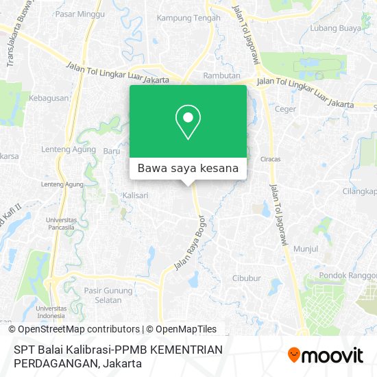 Peta SPT Balai Kalibrasi-PPMB KEMENTRIAN PERDAGANGAN