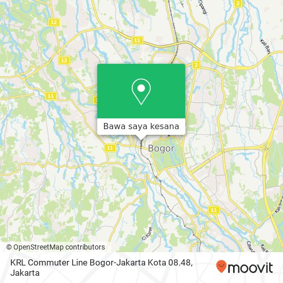 Peta KRL Commuter Line Bogor-Jakarta Kota 08.48