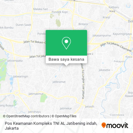 Peta Pos Keamanan Kompleks TNI AL Jatibening indah