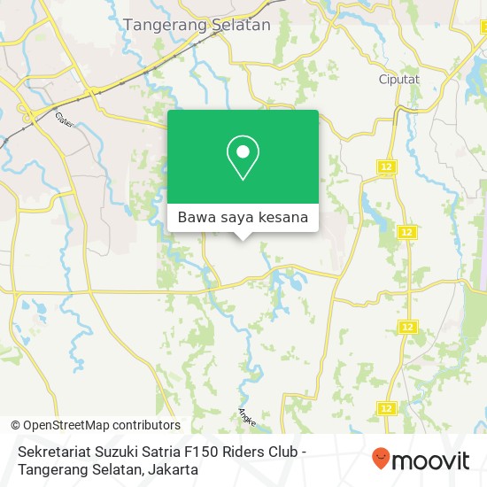 Peta Sekretariat Suzuki Satria F150 Riders Club - Tangerang Selatan