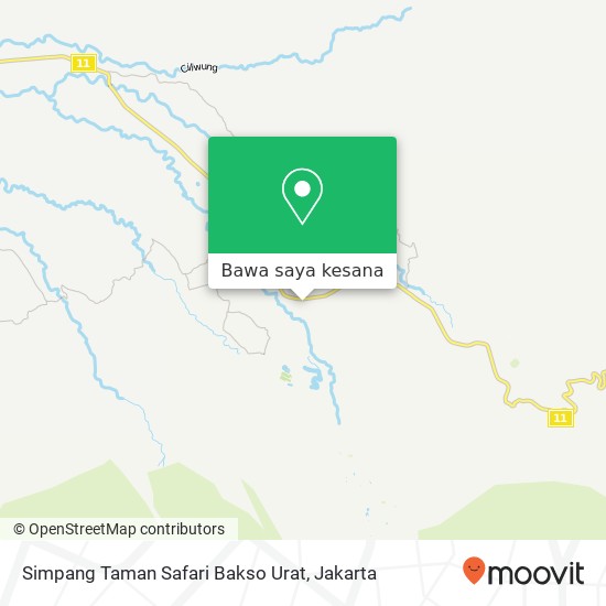 Peta Simpang Taman Safari Bakso Urat