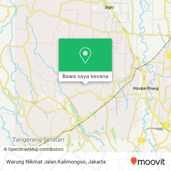 Peta Warung Nikmat Jalan Kalimongso