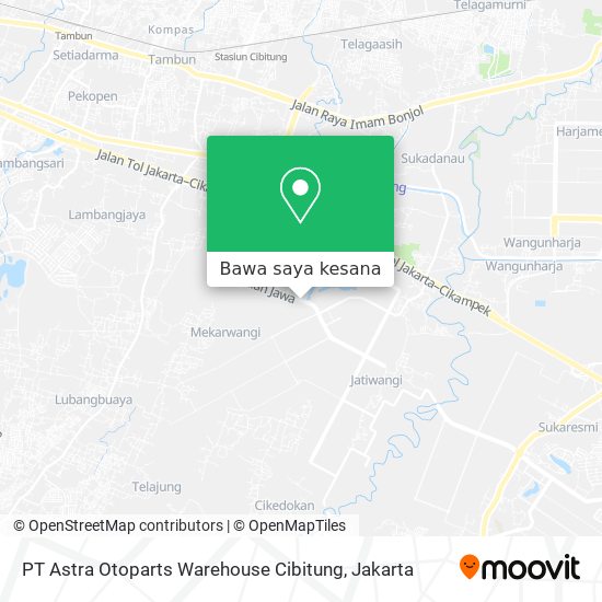 Peta PT Astra Otoparts Warehouse Cibitung