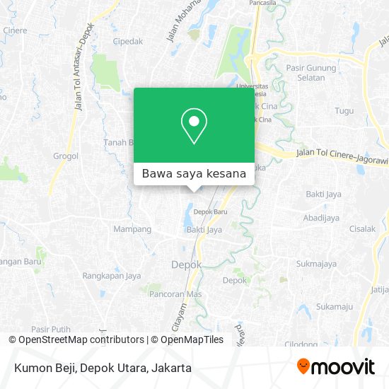 Peta Kumon Beji, Depok Utara