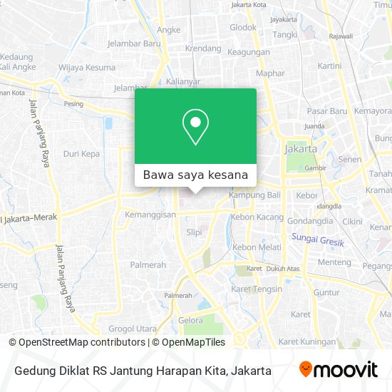 Peta Gedung Diklat RS Jantung Harapan Kita
