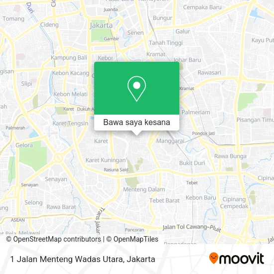 Peta 1 Jalan Menteng Wadas Utara