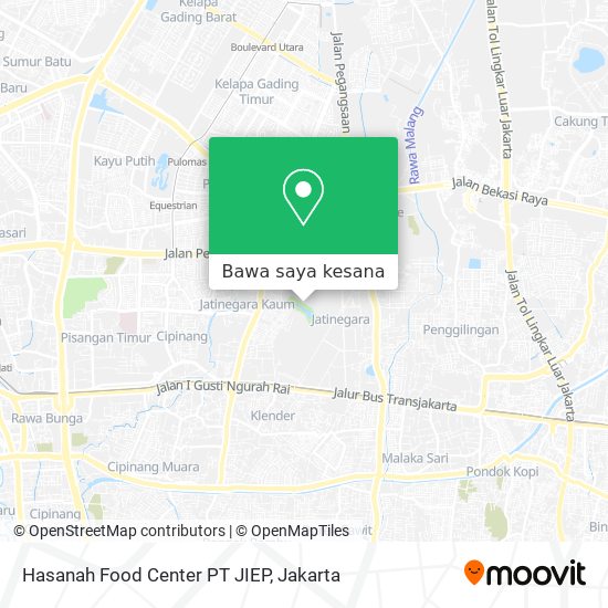 Peta Hasanah Food Center PT JIEP