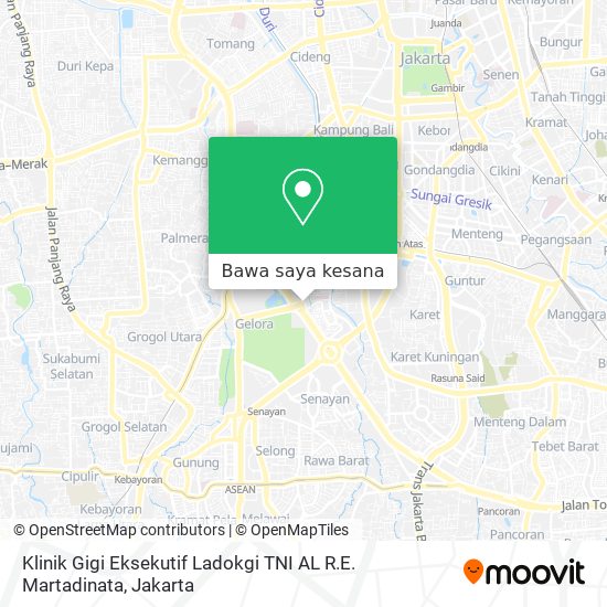 Peta Klinik Gigi Eksekutif Ladokgi TNI AL R.E. Martadinata