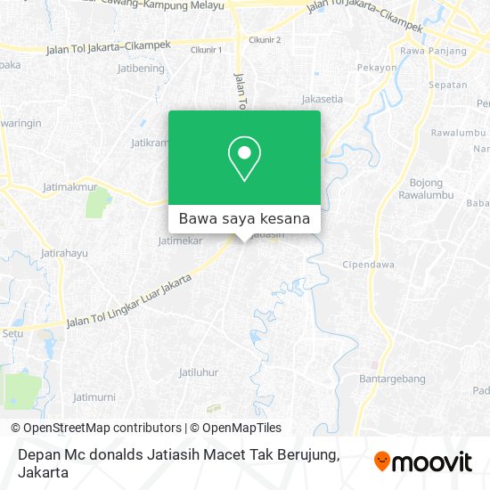 Peta Depan Mc donalds Jatiasih Macet Tak Berujung