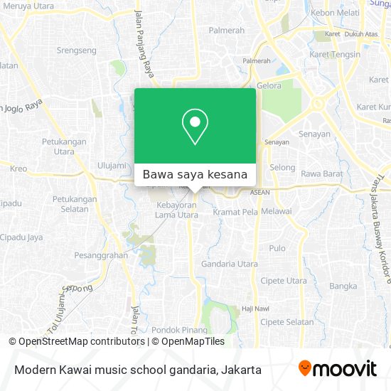 Peta Modern Kawai music school gandaria