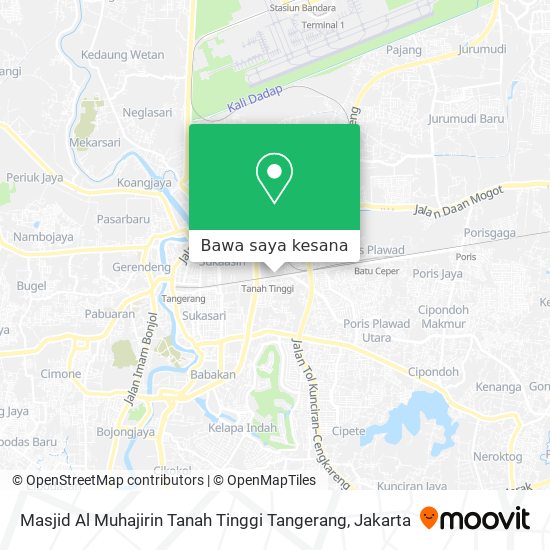 Peta Masjid Al Muhajirin Tanah Tinggi Tangerang