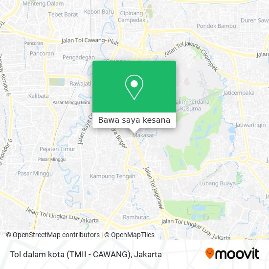 Peta Tol dalam kota (TMII - CAWANG)