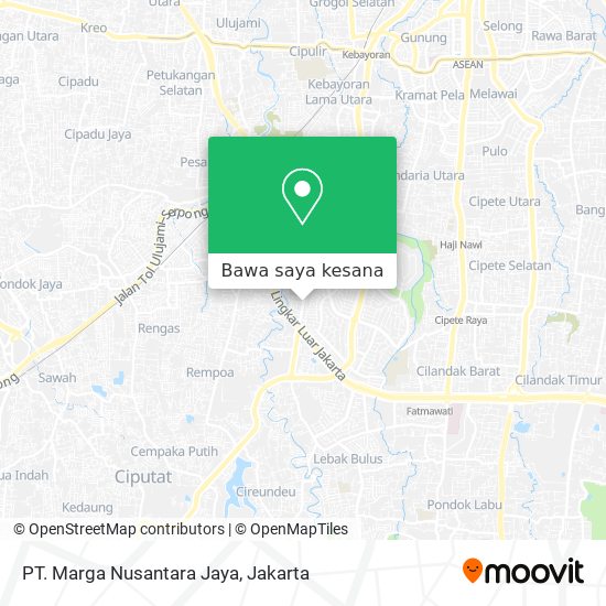 Peta PT. Marga Nusantara Jaya