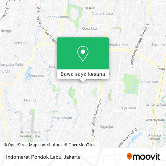 Peta Indomaret Pondok Labu