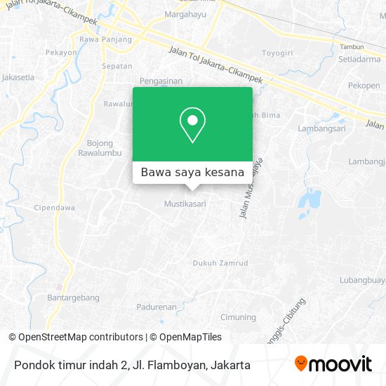 Peta Pondok timur indah 2, Jl.  Flamboyan