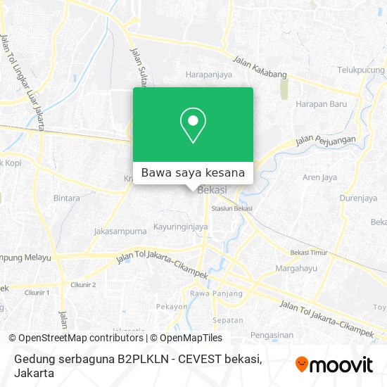 Peta Gedung serbaguna B2PLKLN - CEVEST bekasi