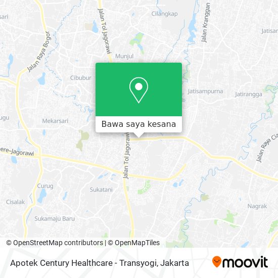 Peta Apotek Century Healthcare - Transyogi