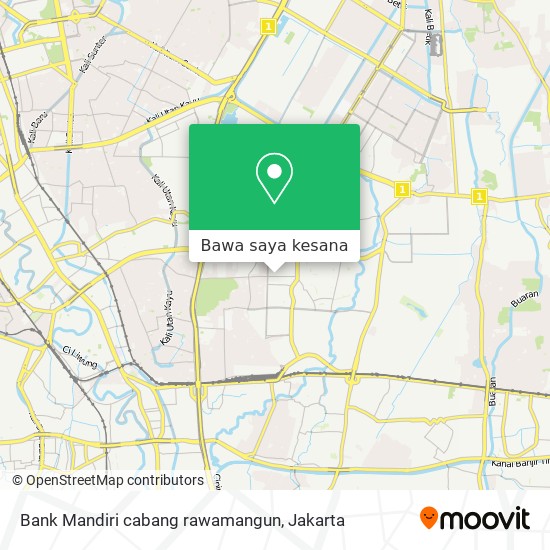 Peta Bank Mandiri cabang rawamangun