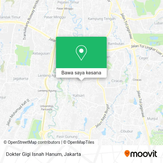 Peta Dokter Gigi Isnah Hanum