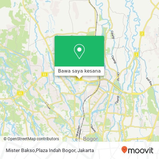 Peta Mister Bakso,Plaza Indah Bogor