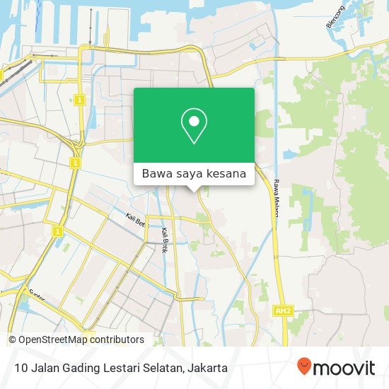 Peta 10 Jalan Gading Lestari Selatan