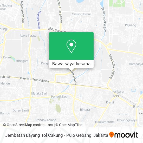 Peta Jembatan Layang Tol Cakung - Pulo Gebang
