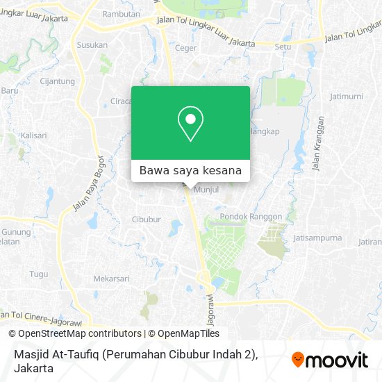 Peta Masjid At-Taufiq (Perumahan Cibubur Indah 2)