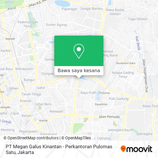 Peta PT Megan Galus Kinantan - Perkantoran Pulomas Satu