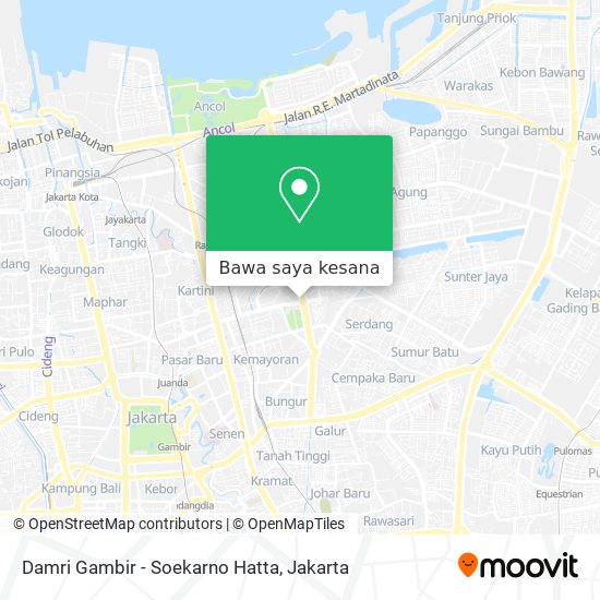 Peta Damri Gambir - Soekarno Hatta