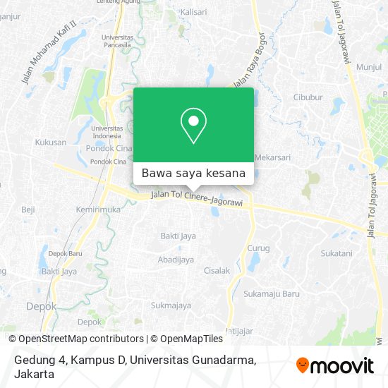 Peta Gedung 4, Kampus D, Universitas Gunadarma