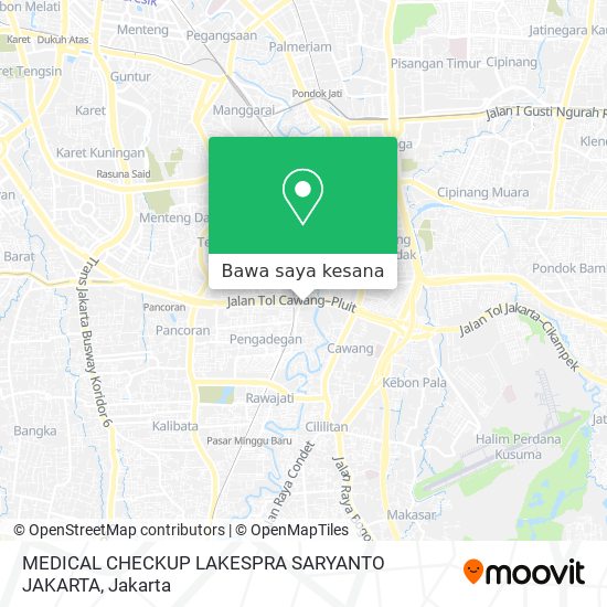Peta MEDICAL CHECKUP  LAKESPRA SARYANTO JAKARTA