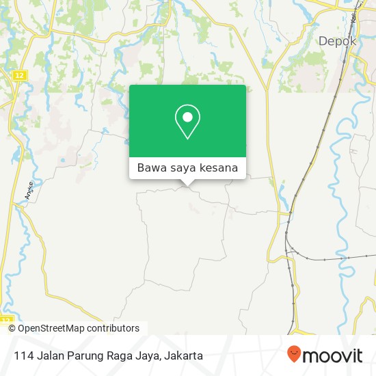 Peta 114 Jalan Parung Raga Jaya