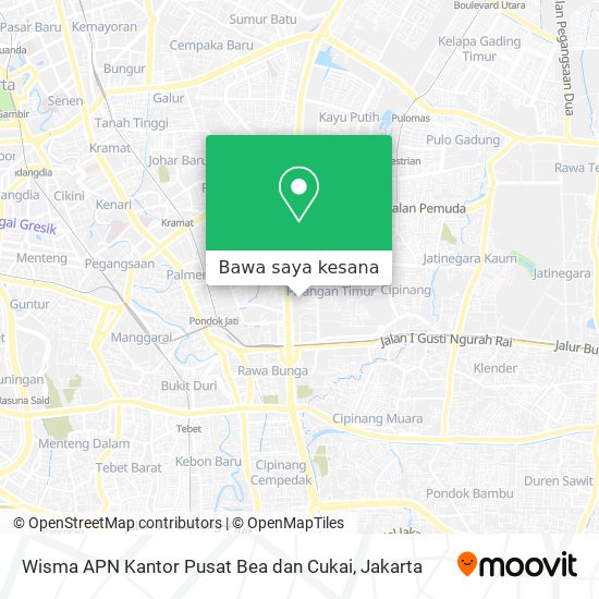 Peta Wisma APN Kantor Pusat Bea dan Cukai