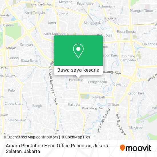 Peta Amara Plantation Head Office Pancoran, Jakarta Selatan