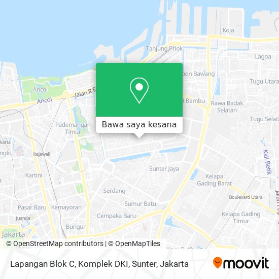 Peta Lapangan Blok C, Komplek DKI, Sunter