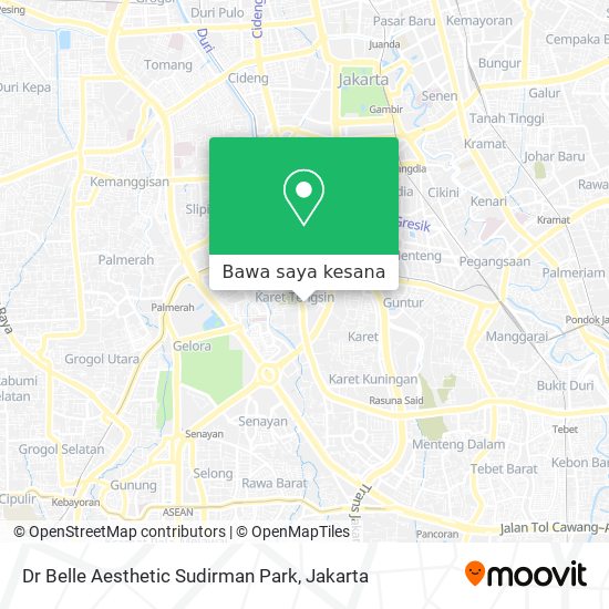Peta Dr Belle Aesthetic Sudirman Park