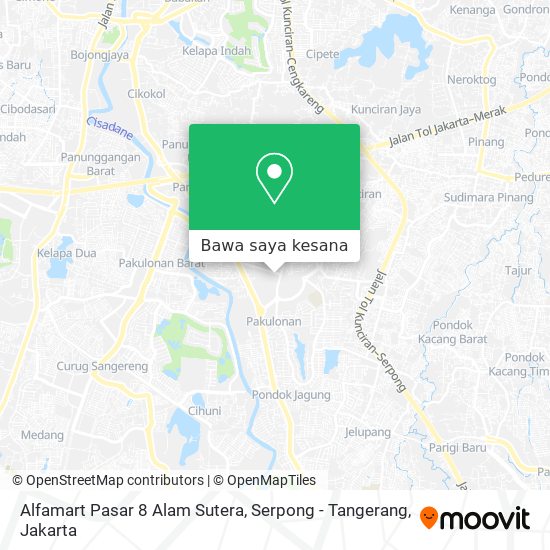 Peta Alfamart Pasar 8 Alam Sutera, Serpong - Tangerang
