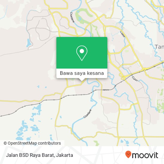 Peta Jalan BSD Raya Barat