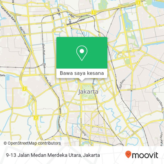 Peta 9-13 Jalan Medan Merdeka Utara