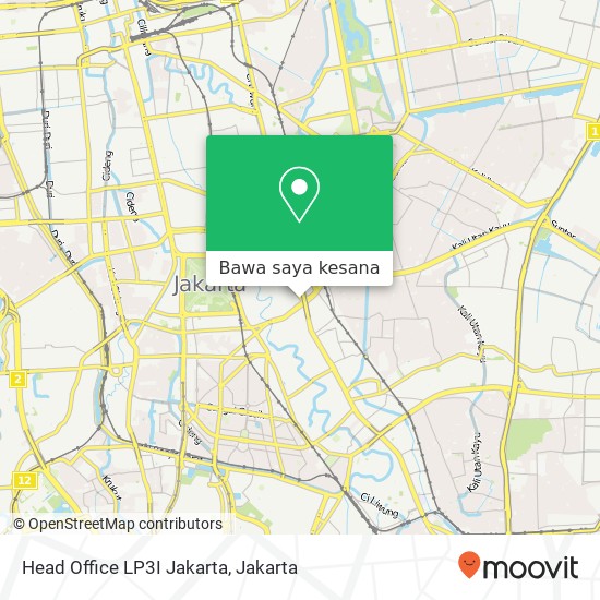 Peta Head Office LP3I Jakarta