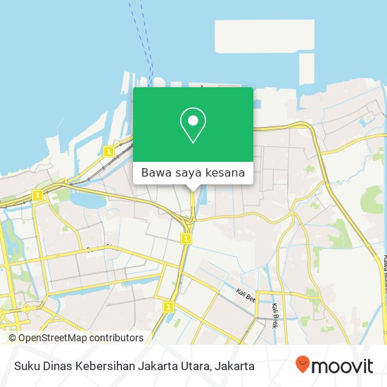 Peta Suku Dinas Kebersihan Jakarta Utara