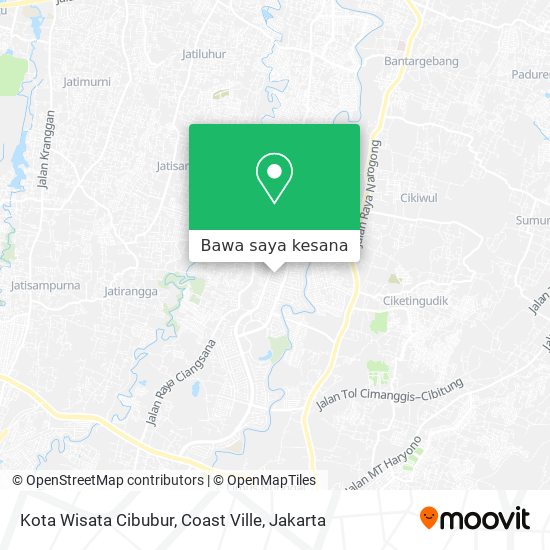 Peta Kota Wisata Cibubur, Coast Ville