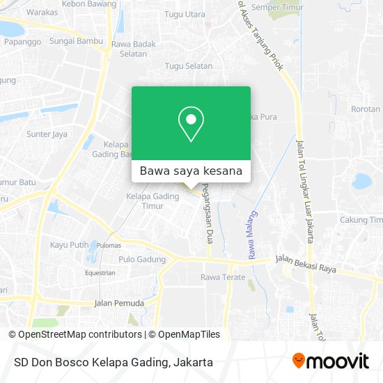 Peta SD Don Bosco Kelapa Gading