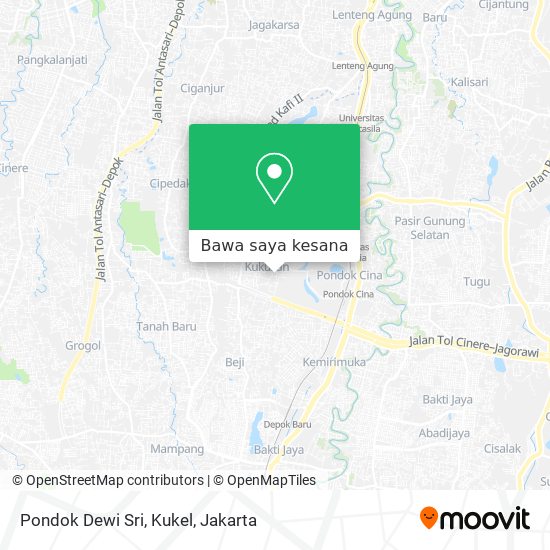 Peta Pondok Dewi Sri, Kukel