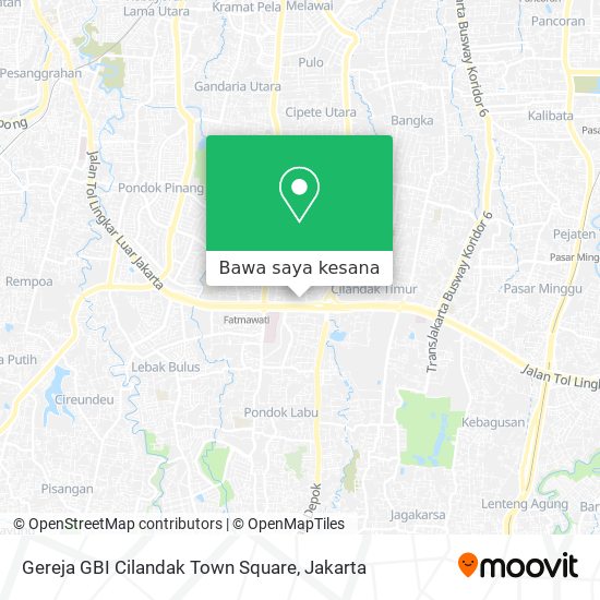 Peta Gereja GBI Cilandak Town Square