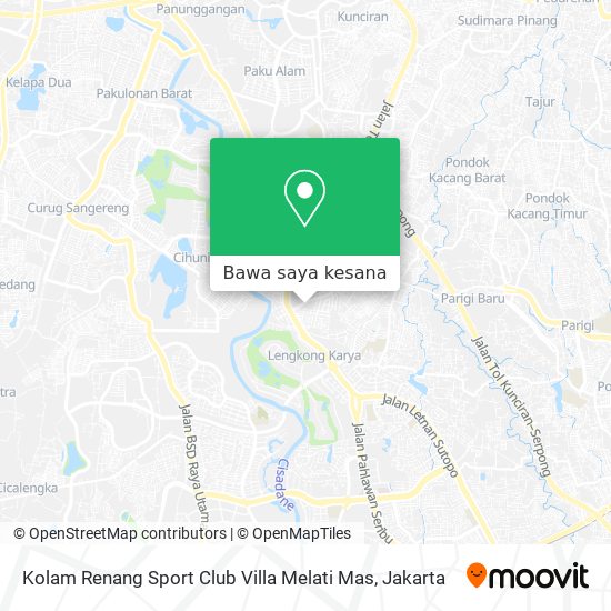 Peta Kolam Renang Sport Club Villa Melati Mas