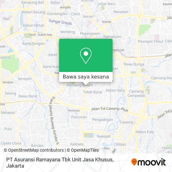 Peta PT Asuransi Ramayana Tbk Unit Jasa Khusus