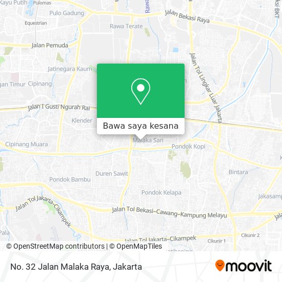 Peta No. 32 Jalan Malaka Raya